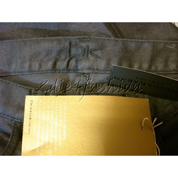 $695 NWT Donna Karan Soft Washed Black Boot Cut Denim Jeans 6 - Picture 6 of 6